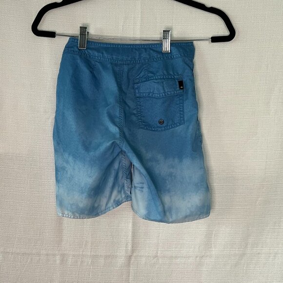 Quicksilver boys swim trunks size 22 blues and white pocket - 353 - Picture 2 of 3